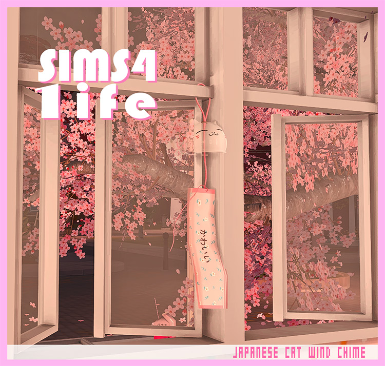 Japanese Cat Wind Chime / Sims 4 CC