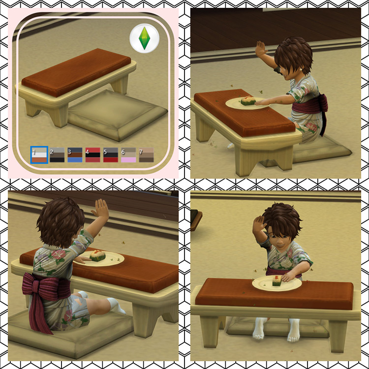 Floor Cushion Highchair / Sims 4 CC