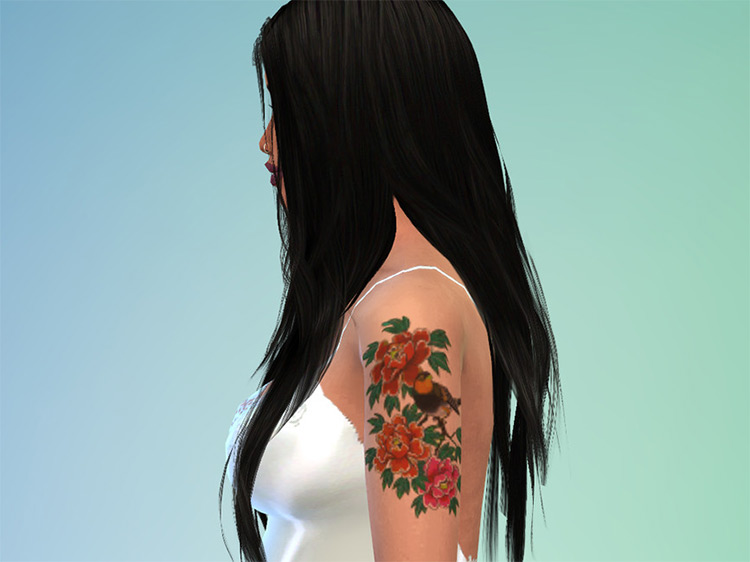 Japanese Flower Tattoo / Sims 4 CC