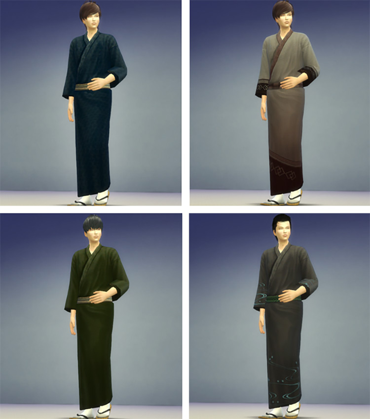 Japanese Attire For Men / Sims 4 CC