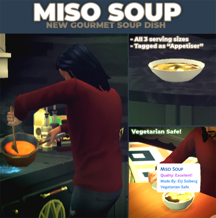 Custom Miso Soup Dish / Sims 4 CC