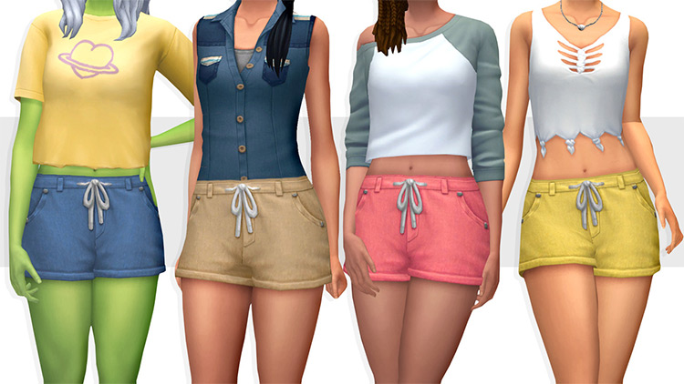 Sims 4 Maxis Match Shorts CC  Girls   Guys    FandomSpot - 4