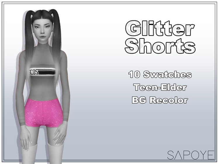 Glitter Shorts / Sims 4 CC