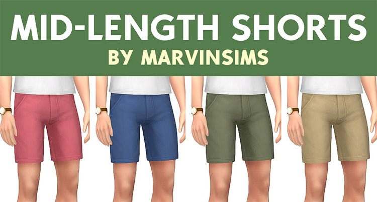 Mid-Length Shorts / Sims 4 CC