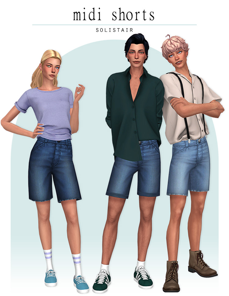 Midi Shorts / Sims 4 CC