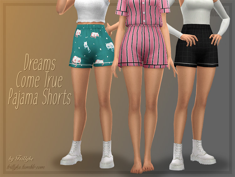 Dreams Come True Pajama Shorts / Sims 4 CC