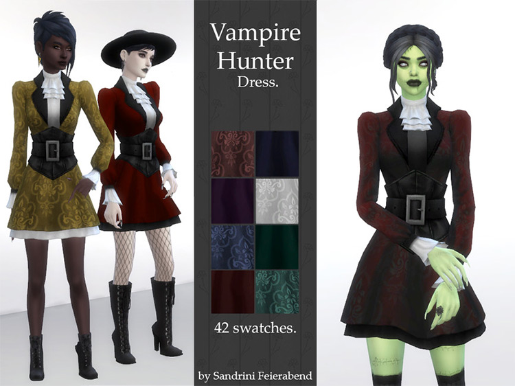 Vampire Hunter Dress / Sims 4 CC