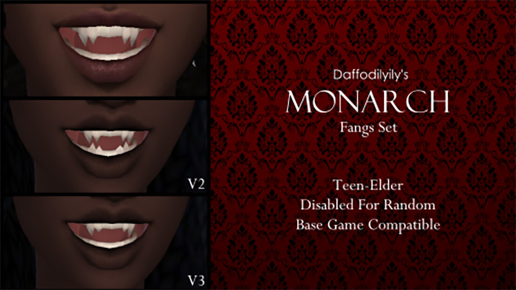 Monarch Fang Set / Sims 4 CC