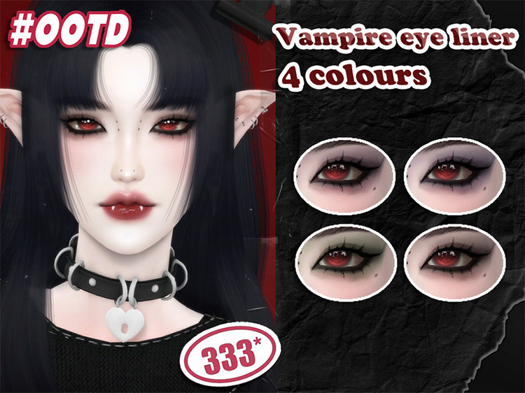 Vampire Eyeliner / Sims 4 CC