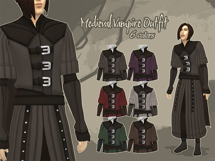 Medieval Vampire Outfit / Sims 4 CC