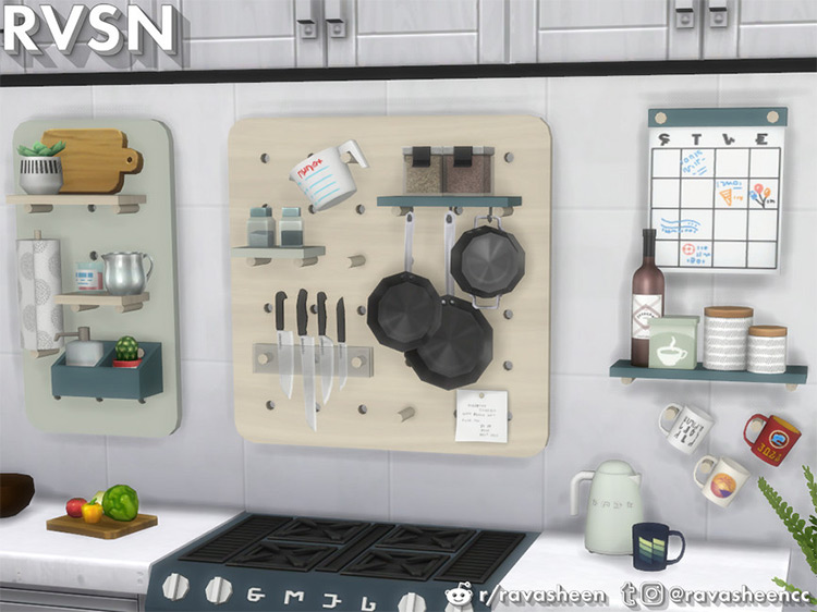 Peg to Differ – Kitchen Clutter by Ravasheen for Sims 4