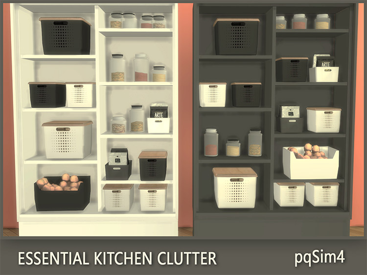 Essential Kitchen Clutter by PQSIMS4 for Sims 4