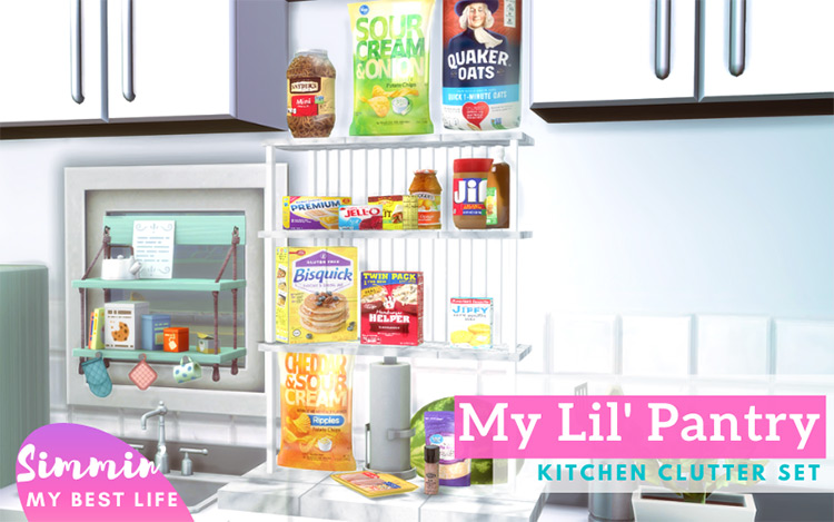 My Lil’ Pantry Kitchen Clutter by Simmin My Best Life Sims 4 CC