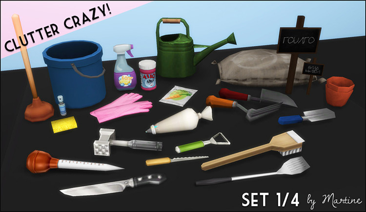 Clutter Crazy Part 1 by Martine’s Simblr Sims 4 CC
