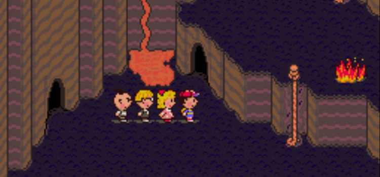 Ness and crew in Earthbound