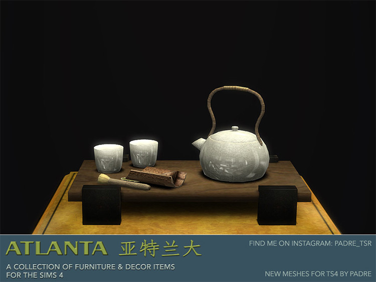 Atlanta Traditional Chinese Tea Setting / Sims 4 CC
