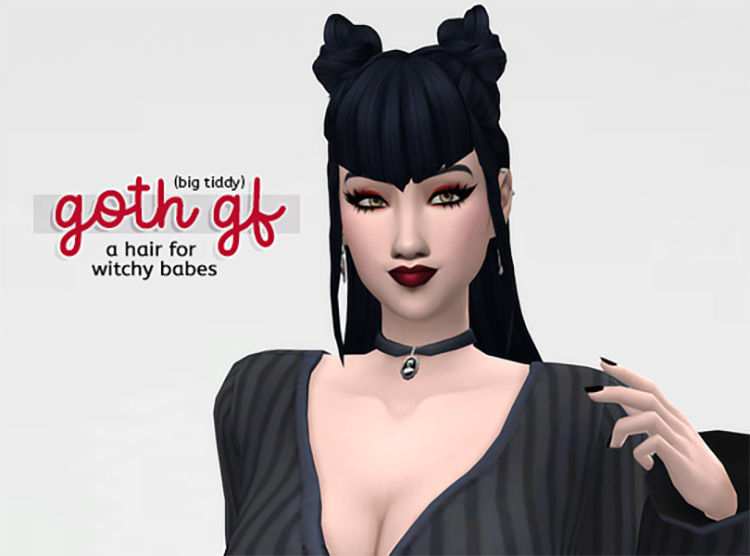 Goth GF Hair / Sims 4 CC