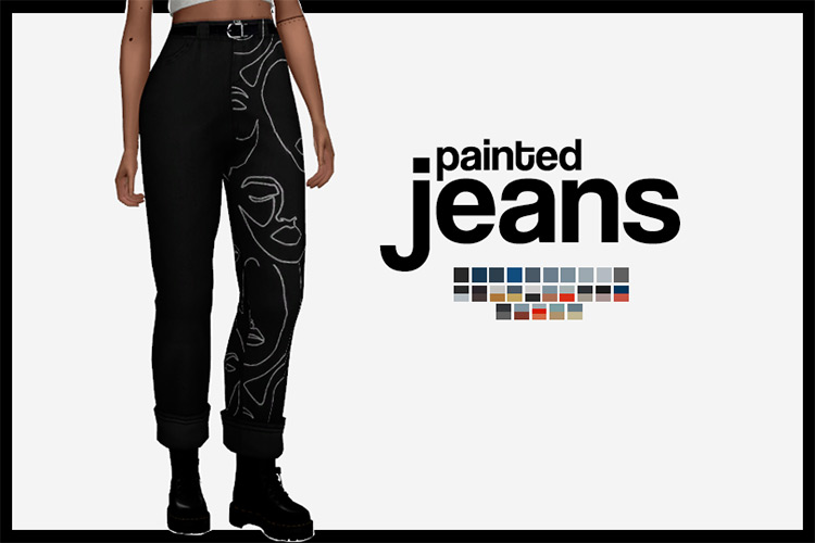 Painted Jeans / Sims 4 CC