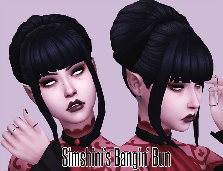 Simshini’s Bangin’ Bun / Sims 4 CC