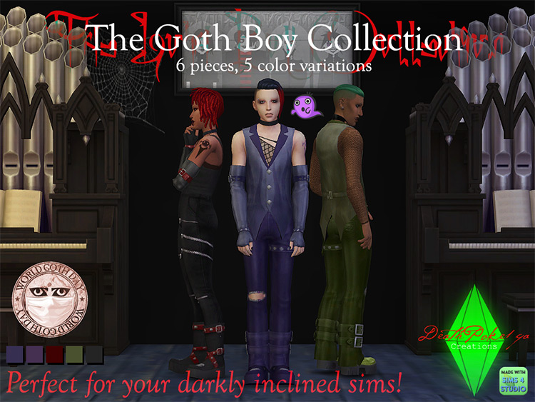 The Goth Boy Set / Sims 4 CC