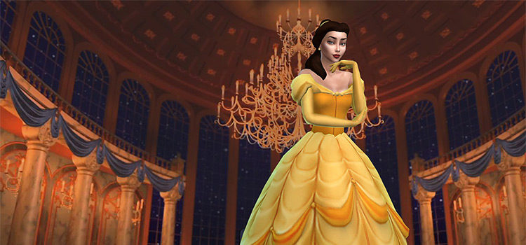Sims 4 Belle Disney Princess CC: Hair, Dresses & More