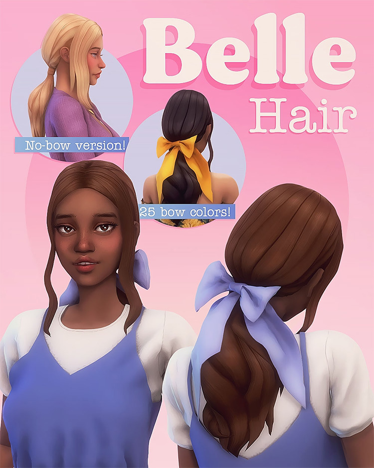 Sims 4 CC Belle Hair