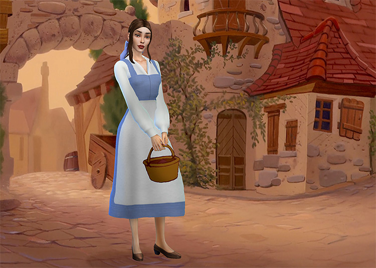 Belle Village Dress / Sims 4 CC