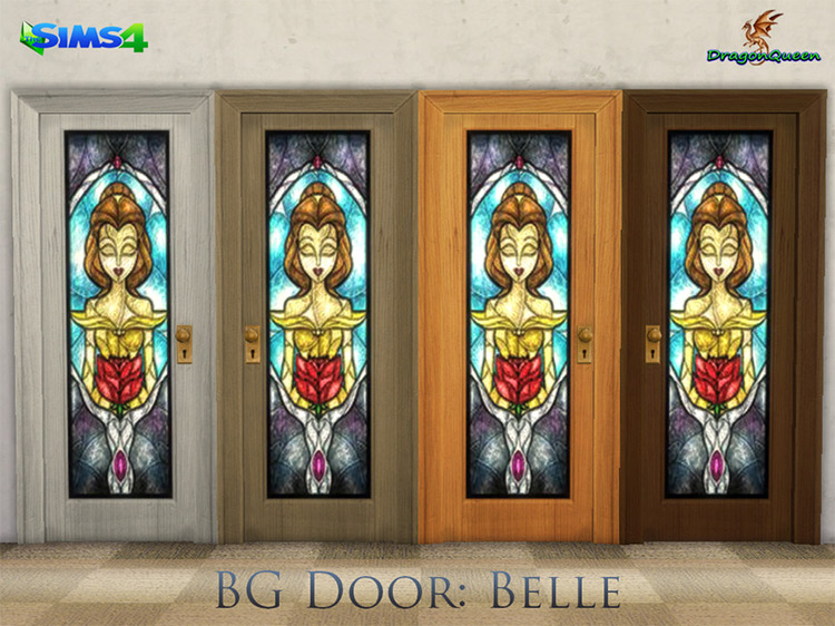 Door Set: Belle, Beast & Tiana / Sims 4 CC