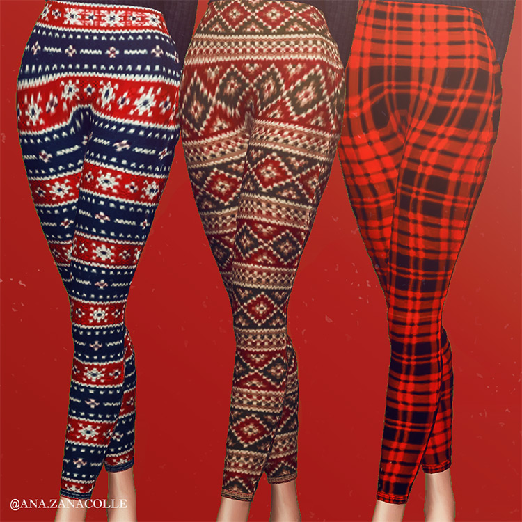 Xmas Leggings Sims 4 CC