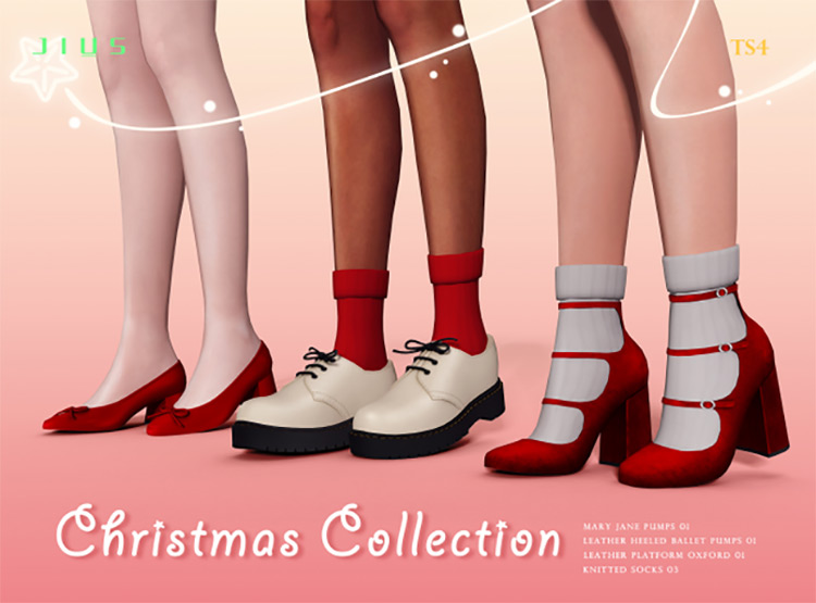 Christmas Shoe Collection Sims 4 CC