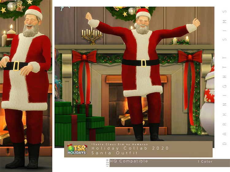 Holiday Wonderland Santa Outfit TS4 CC