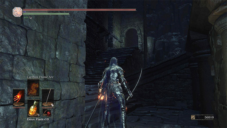 The large staircase to the side of the main path / DS3