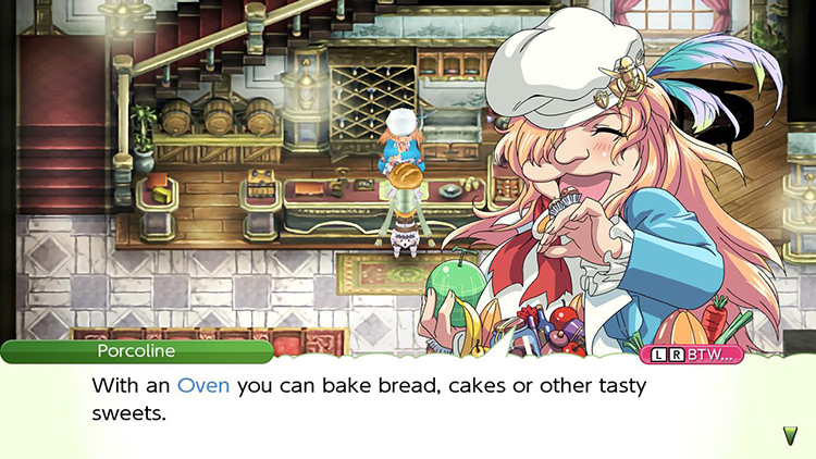 Buying an oven from Porcoline / Rune Factory 4