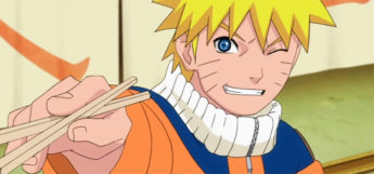 Naruto winking from the anime