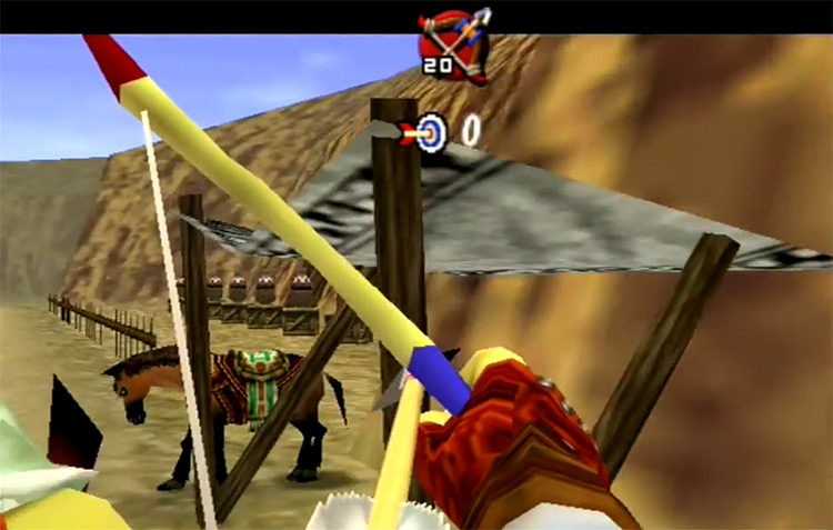 Horseback Archery Range mini-game from Ocarina of Time screenshot