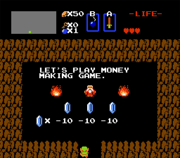 Money Making Game mini-game from The Legend of Zelda screenshot