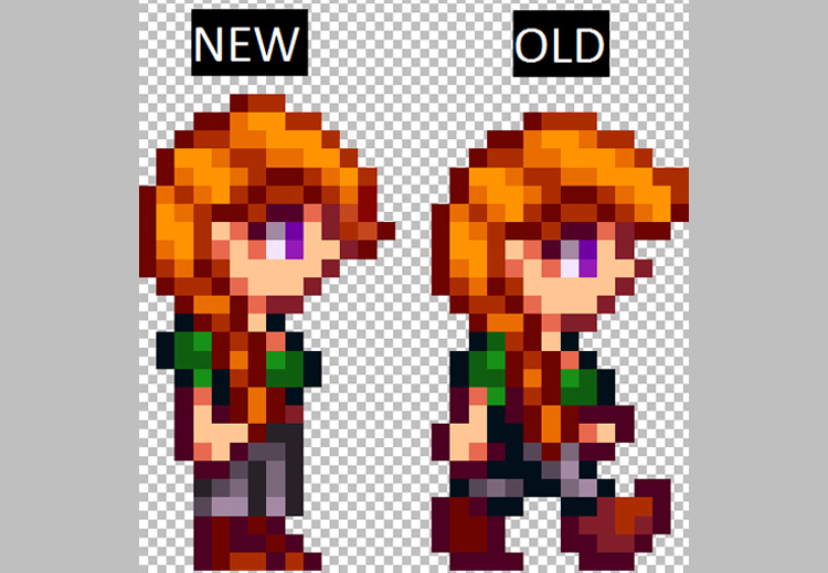 Improved Leah Side View Stardew Valley mod