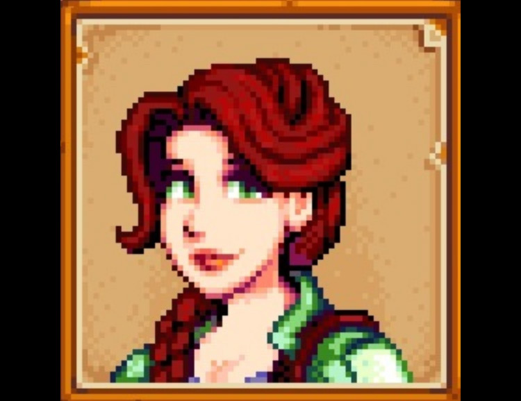 Dark Red Haired Leah Mod for Stardew Valley