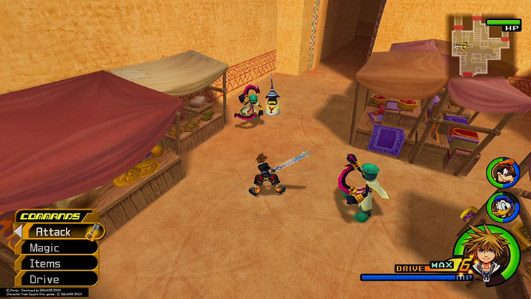 Luna Bandits and Silver Rocks in the Bazaar / Kingdom Hearts II