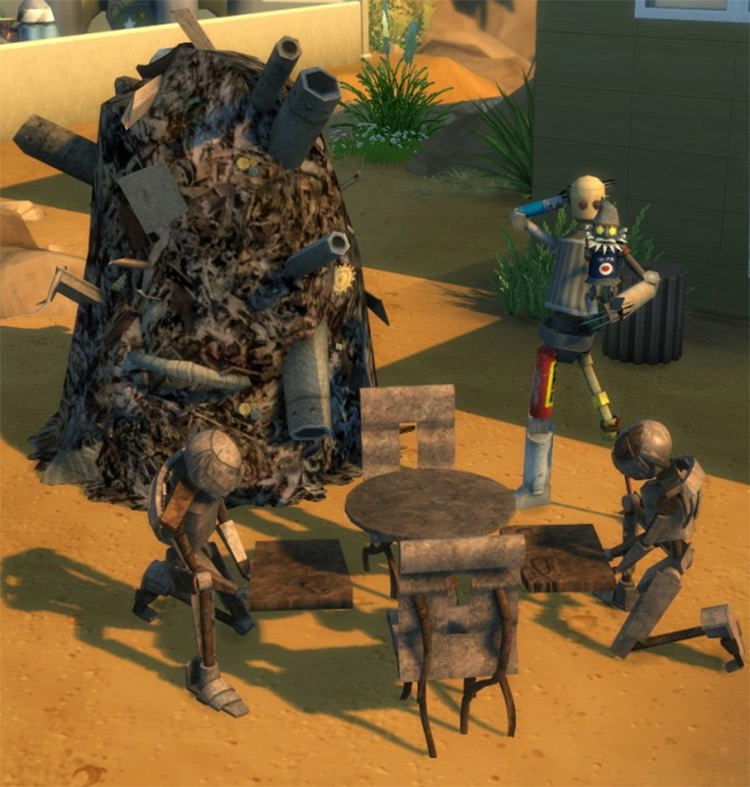 The Scrap Yard: Junk Pile by BigUglyHag TS4 CC