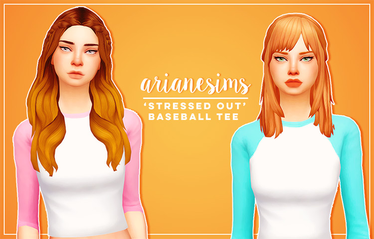 “Stressed Out” Baseball Tee by arianesims TS4 CC