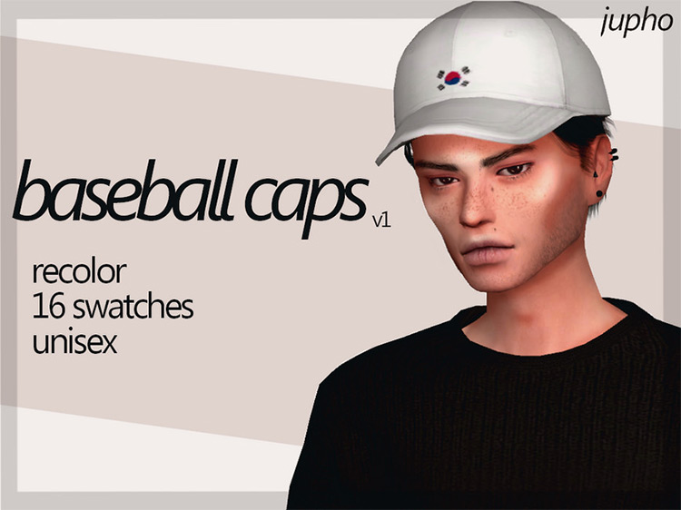 Baseball Caps (Mesh Needed) by jupho Sims 4 CC