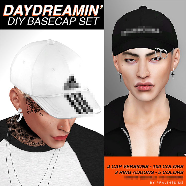 DAYDREAMIN’ DIY Basecap Set by Pralinesims TS4 CC