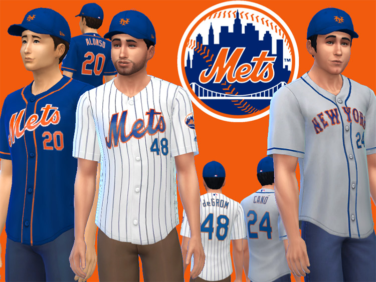 New York Mets Baseball Jersey by RJG811 Sims 4 CC