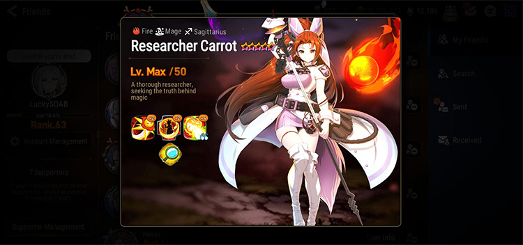 Researcher Carrot (Skills Page) / Epic Seven