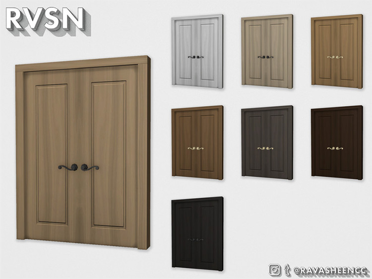 A-door-able Double Door Style D2SW (Recolor) / Sims 4 CC