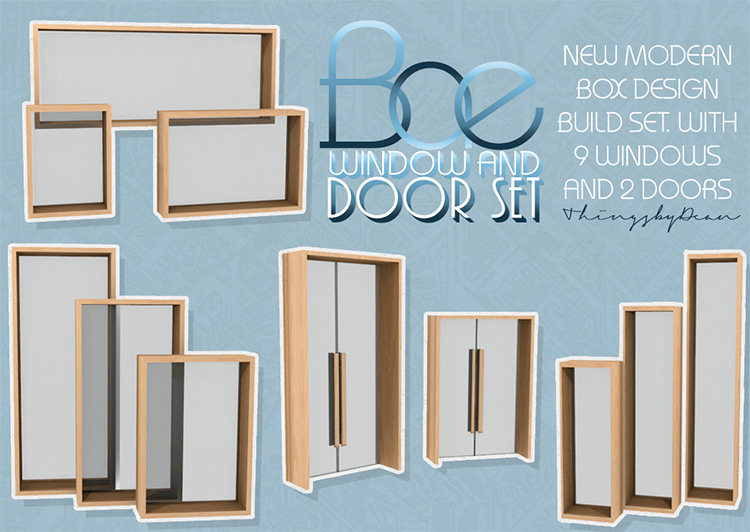 Bae Window & Door Set / Sims 4 CC