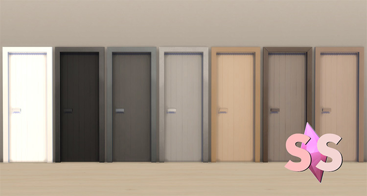 Basic Wood Panel Door / Sims 4 CC