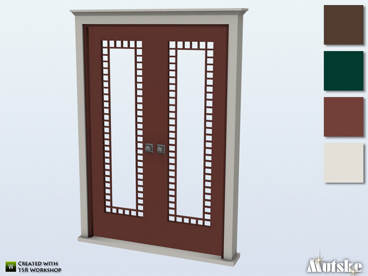 Queen Anne Door Glass 2x1 / Sims 4 CC