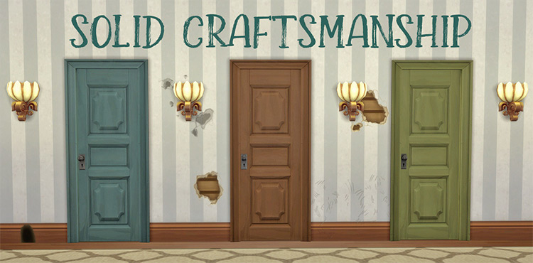 Solid Craftsmanship Door / Sims 4 CC